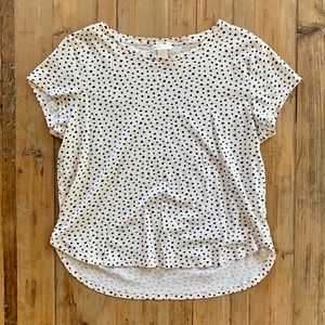 H&M black and white polka dot tee